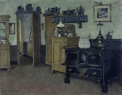 Kitchen Interior by Louis Thevenet, 1907 — digital art print download
