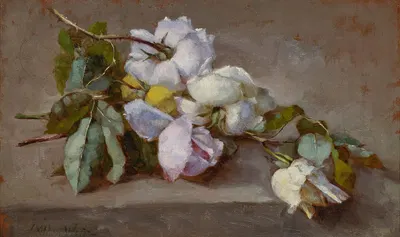 Roses by Julian Alden Weir, 1882 — digital art print download