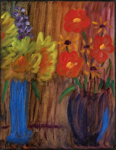 Großes Stillleben; Blumenstillleben mit zwei Vasen by Alexej Jawlensky, 1936 — digital art print download