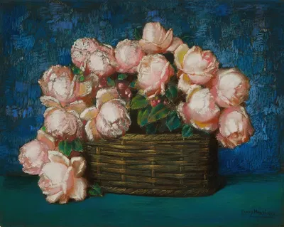 Cesta de flores by Альфредо Рамос Мартинес, 1922 — digital art print download