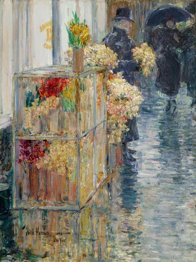 The Flower Seller by Чайлд Хассам, 1894 — digital art print download