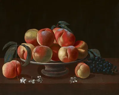Still Life with Peaches and Grapes by Fede Galizia — digital art print download