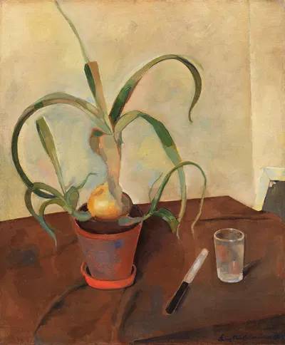 Stillleben mit Zwiebelpflanze by Felix Nussbaum, 1926 — digital art print download