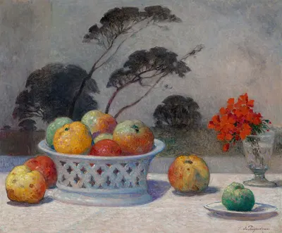 Nature morte aux fruits by Фердинанд дю Пюигодо, 1890 — digital art print download