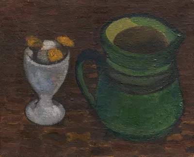 Stillleben mit Eierbecher und grünem Henkeltopf by Паула Модерсон-Беккер, 1905 — digital art print download