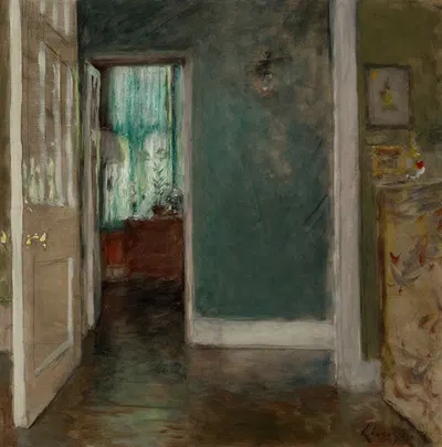 An Interior (The Green Window Curtain) by Уильям Мерритт Чейз, 1905 — digital art print download