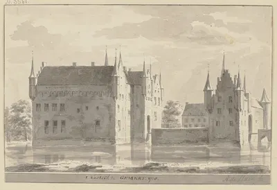 Kasteel te Gemert by Абрахам де Хаен младший — digital art print download