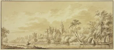 Schloss Nijenrode an der Vecht by Абрахам Радемейкер — digital art print download