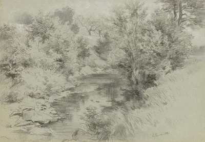 Stream near Hofheim by Adolf Hoeffler — digital art print download