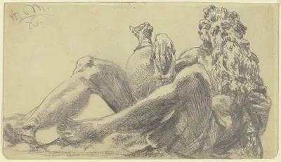 Studie nach einer Brunnenfigur by Адольф фон Менцель, 1876 — digital art print download
