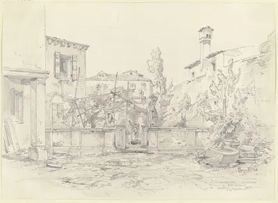 Eingang zu einem Garten in Venedig by Альберт Эмиль Кирхнер, 1862 — digital art print download