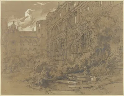 Heidelberg castle by Альберт Эмиль Кирхнер, 1852 — digital art print download