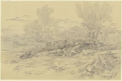 Rocky landscape near Eppan by Альберт Эмиль Кирхнер, 1869 — digital art print download
