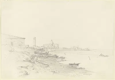 S. Pietro di Castello in Venedig, vom Giardino Publico aus gesehen by Альберт Эмиль Кирхнер, 1862 — digital art print…