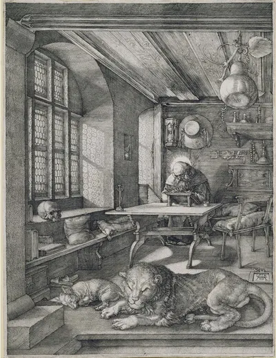 Saint Jerome in his Study by Альбрехт Дюрер, 1514 — digital art print download