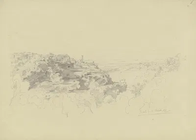 View on Tivoli by Александр Гвиннер, 1855 — digital art print download
