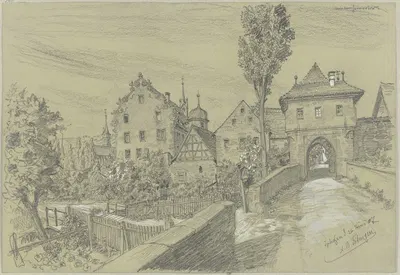 Das Mainbernheimer Tor in Iphofen by Андреас Бернхард Зёнген, 1907 — digital art print download