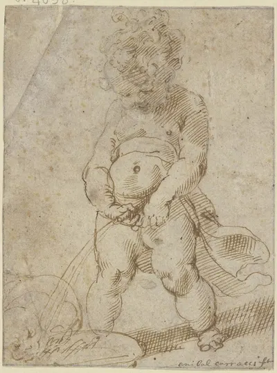 Pissing boy by Annibale Carracci — digital art print download