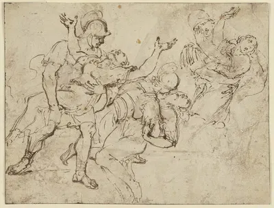 Rape of the Sabine Women by Annibale Carracci — digital art print download
