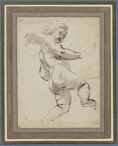 Schwebende Amorette nach rechts by Annibale Carracci — digital art print download