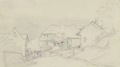 A village by Антон Бургер — digital art print download