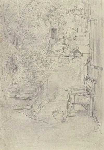 Corner of an innkeeper's garden by Антон Бургер — digital art print download