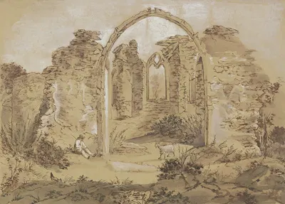 Die Ruine Hubertuskapelle bei Bergen by Anton Radl — digital art print download