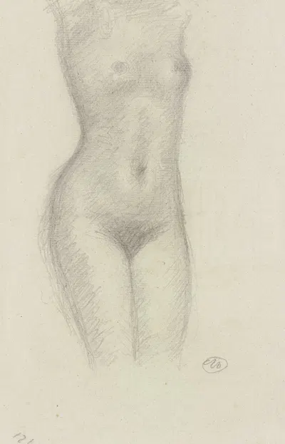Female nude (torso) from the front, ca. 1935 by Aristide Maillol — digital art print download
