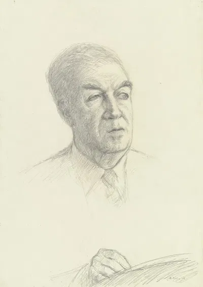 Portrait of Benno Reifenberg I by Арно Кёниг, 1963 — digital art print download