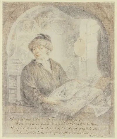 Bildnis des Kunsthändlers Jacob Moelaert by Арнольд Хубракен — digital art print download