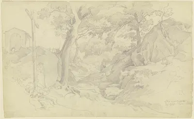 Kapelle an einem Weg bei Affile by Август Лукас, 1831 — digital art print download