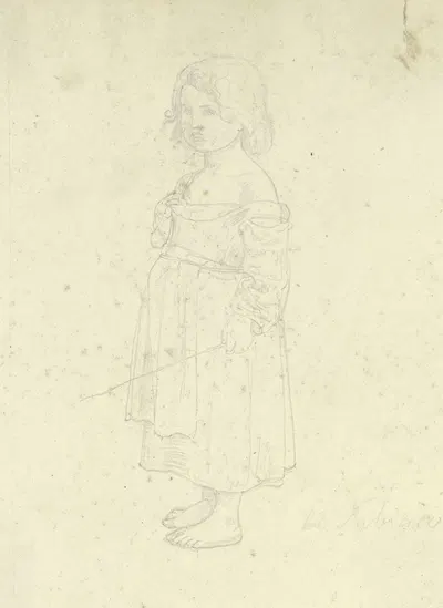 Standing girl by Август Лукас, 1830 – 1831 — digital art print download