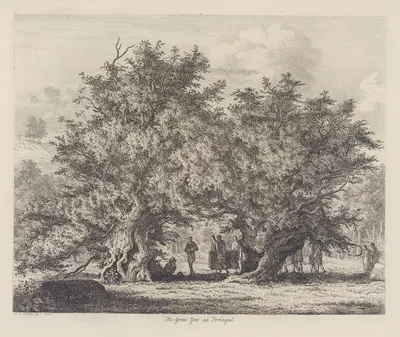 The Fortingal Yew by Jacob George Strutt, 1826 — digital art print download