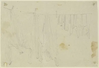 Washing on a line by Август Лукас — digital art print download