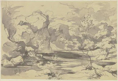 River landscape by Август Рихтер — digital art print download