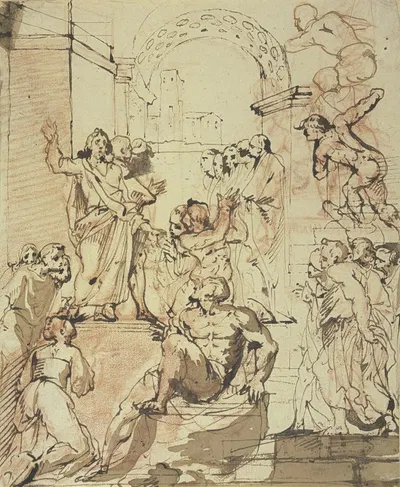Christ heals a lame man by Augustin Terwesten — digital art print download