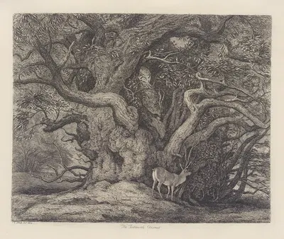 The Tortworth Chesnut by Jacob George Strutt, 1826 — digital art print download