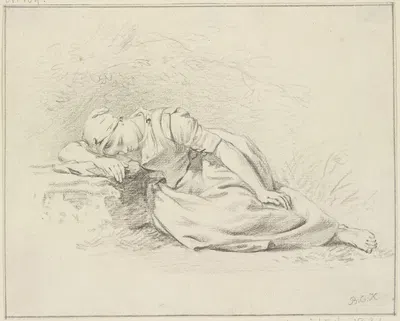 Sleeping girl by Баренд Корнелис Кёккёк — digital art print download