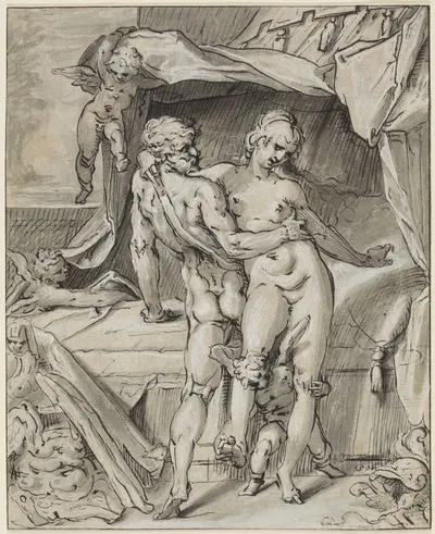 Mars und Venus by Bartholomaeus Spranger, 1596 — digital art print download