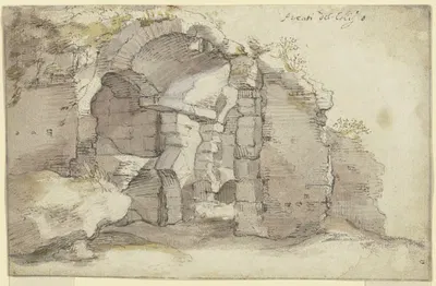 Ruine eines antiken tonnengewölbten Baus by Бартоломейс Бринберг — digital art print download