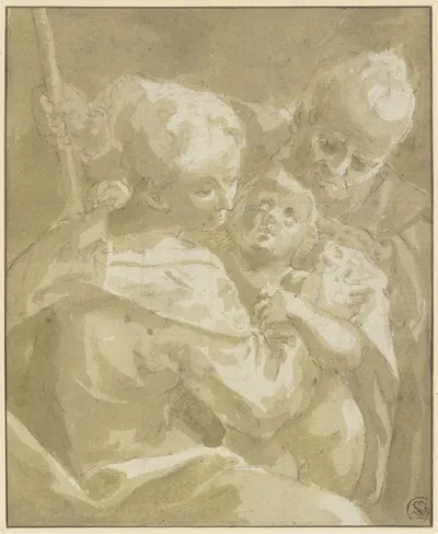 Holy family by Bartolomeo Schedoni — digital art print download