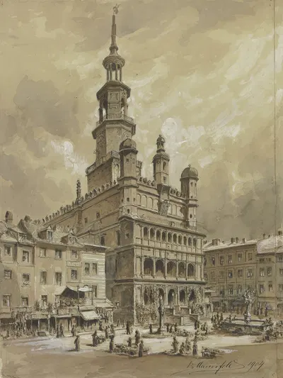 Town hall of Posen by Бернхард Маннфельд, 1904 — digital art print download