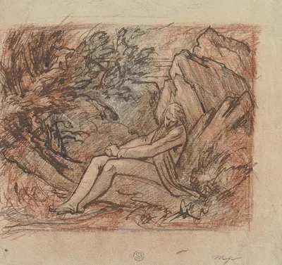 Der einsame Werther in der Natur by Bernhard von Neher the younger — digital art print download