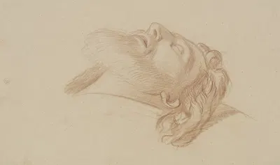Männlicher Studienkopf, liegend by Bernhard von Neher the younger — digital art print download