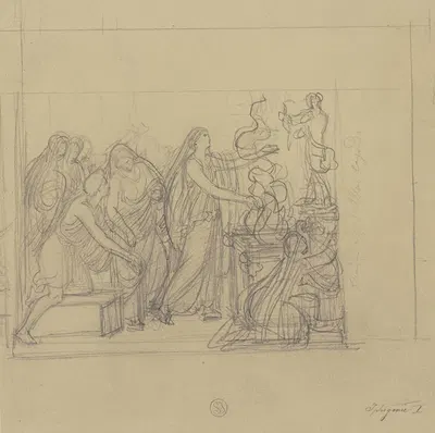 Szene aus Goethes Iphigenie auf Tauris 2 by Bernhard von Neher the younger — digital art print download