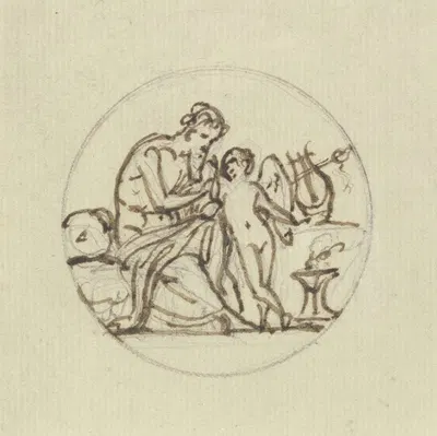 Apollo with a genius by Bertel Thorvaldsen — digital art print download