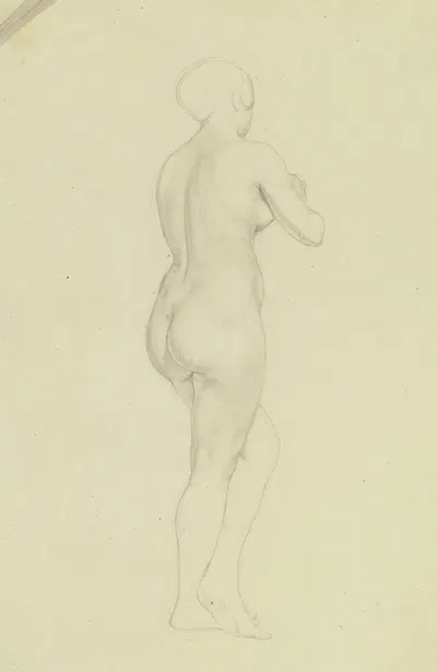 Female nude from behind by Бонавентура Дженелли — digital art print download