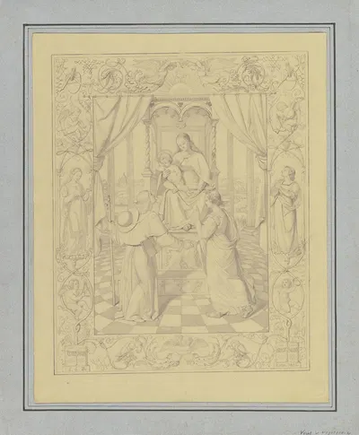 Die Kunst wendet sich zur Religion by Карл Кристиан Фогель фон Фогельштейн, 1818 — digital art print download
