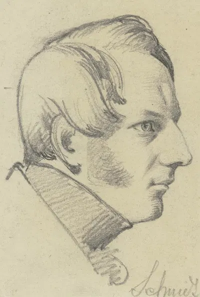 Bildnis Schmidt im Profil nach rechts by Карл Хофф — digital art print download