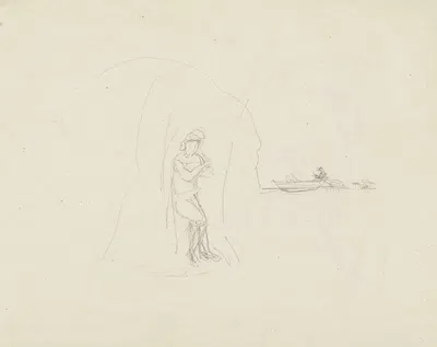 Figure in a grotto by Карл Морганштерн, 1835 — digital art print download